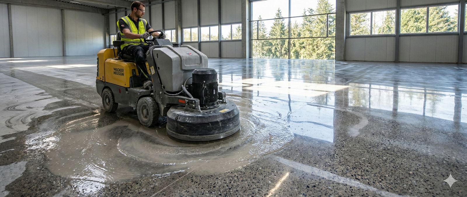 Beton parlatma süreci - Beton silim ve beton parlatma uygulaması - Bikoza